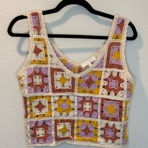 Rebellion again SZ XS crochet sleeveless top
